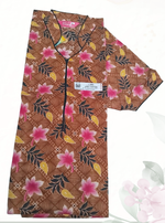 MANGAI Daily Wear Casual Comfort Fit Cotton Printed Nighties | Front open Zipper Model| Slit Open & Neck Collar Comfort Fit Daily Wear Nighties (DRN)