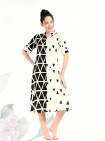 MANGAI Premium Rayon Collar MAXI Nighty for Women | Long Sleeve Stylish Nightwear for Women and Teenager | Perfect Stylish Nightwear (CM)