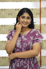 Stylish Arrivals Rayon Gathering Frock Model Night Gown's | Front Adjustable Gathering Style Rope Rope | Double Layer Sleeve | Trending Collection's for Stylish Women's (FKG)