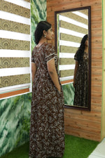 Stylish Arrivals Rayon Gathering Frock Model Night Gown's | Front Adjustable Gathering Style Rope Rope | Double Layer Sleeve | Trending Collection's for Stylish Women's (GFK)