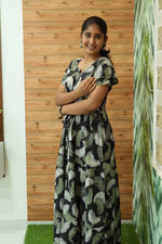 Stylish Arrivals Rayon Gathering Frock Model Night Gown's | Front Adjustable Gathering Style Rope Rope | Double Layer Sleeve | Trending Collection's for Stylish Women's (GFK)