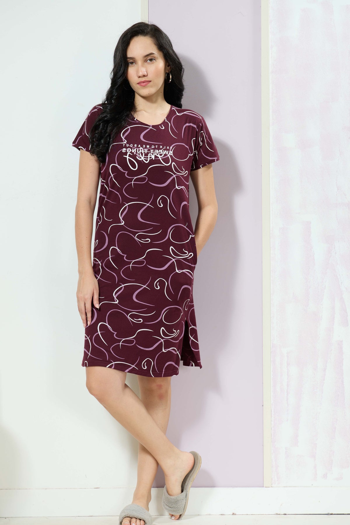 MANGAI New Stylish And Trendy Hosiery Short Nighty For Women | Special Sleep Wear | Half Nighty for Stylish Women and Teenage Girl's a Perfect Nightwear (HHN)