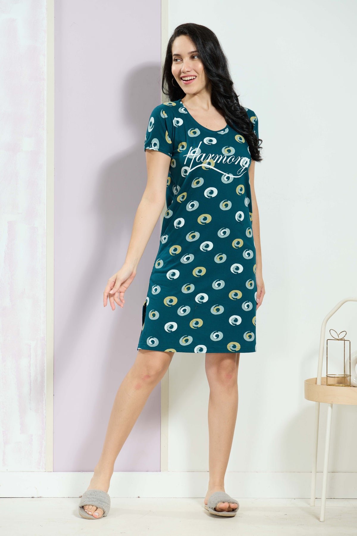 MANGAI New Stylish And Trendy Hosiery Short Nighty For Women | Special Sleep Wear | Half Nighty for Stylish Women and Teenage Girl's a Perfect Nightwear (HHN)