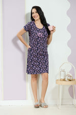 MANGAI New Stylish And Trendy Hosiery Short Nighty For Women | Special Sleep Wear | Half Nighty for Stylish Women and Teenage Girl's a Perfect Nightwear (HHN)