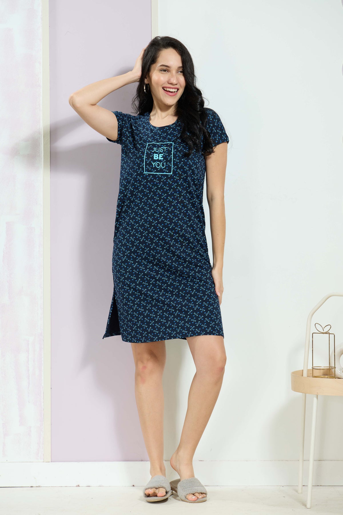 MANGAI New Stylish And Trendy Hosiery Short Nighty For Women | Special Sleep Wear | Half Nighty for Stylish Women and Teenage Girl's a Perfect Nightwear (HHN)