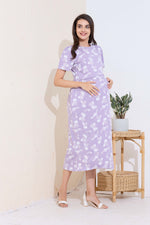 MANGAI HOSIERY Cotton Zipless Feeding Wear | Fancy Sleeve with Round Neck | Flap Open Zipless Feeding wear for Pregnancy Women (MMG)