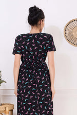 MANGAI HOSIERY Cotton Zipless Feeding Wear | Fancy Sleeve with Round Neck | Flap Open Zipless Feeding wear for Pregnancy Women (MMG)