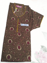 MANGAI Daily Wear Casual Comfort Fit Cotton Printed Nighties | Front open Zipper Model| Slit Open & Neck Collar Comfort Fit Daily Wear Nighties (DRN)