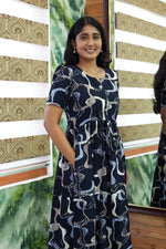 Stylish Arrivals Rayon Gathering Frock Model Night Gown's | Front Adjustable Gathering Style Rope Rope | Puff Sleeve | Trending Collection's for Stylish Women's (GFK)