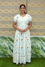 Stylish Arrivals Rayon Gathering Frock Model Night Gown's | Front Adjustable Gathering Style Rope Rope | Double Layer Sleeve | Trending Collection's for Stylish Women's (GFK)