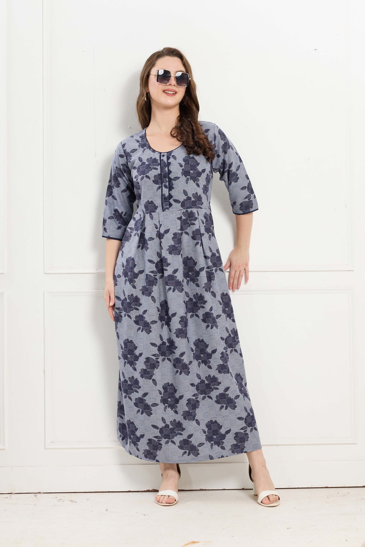 Alpine KURTI Style | Beautiful Stylish KURTI Model | Long 3/4 Sleeve & Side Pocket | Fresh Collection's for Stylish Women's (AK-3/4)