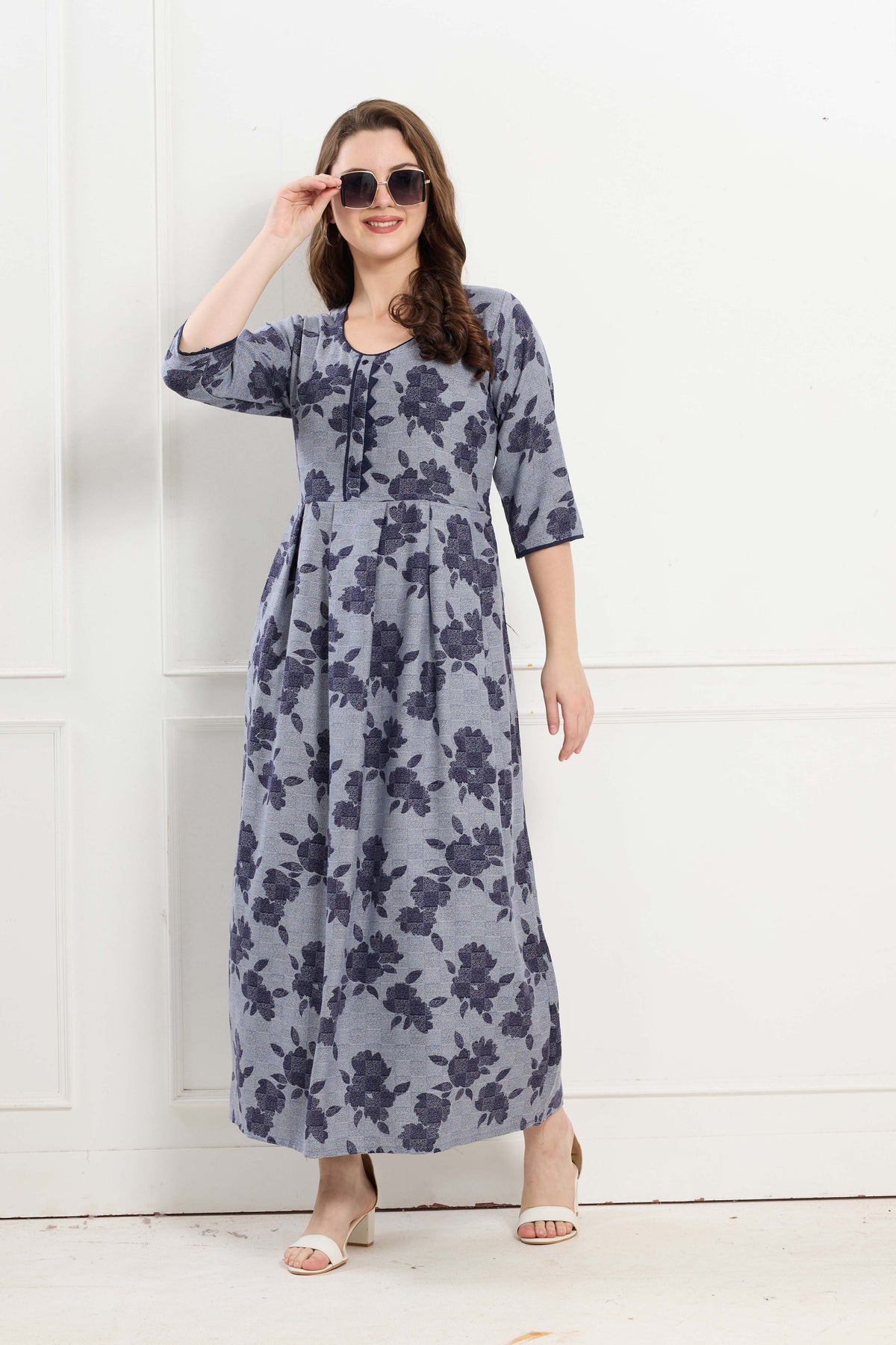 Alpine KURTI Style | Beautiful Stylish KURTI Model | Long 3/4 Sleeve & Side Pocket | Fresh Collection's for Stylish Women's (AK-3/4)