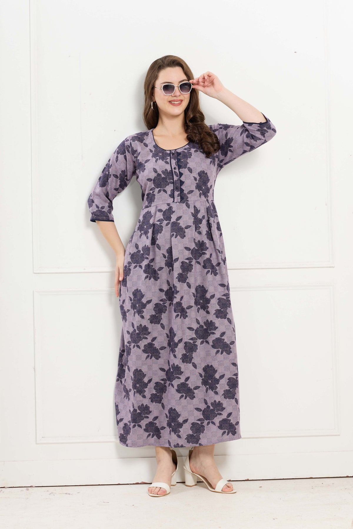 Alpine KURTI Style | Beautiful Stylish KURTI Model | Long 3/4 Sleeve & Side Pocket | Fresh Collection's for Stylish Women's (AK-3/4)