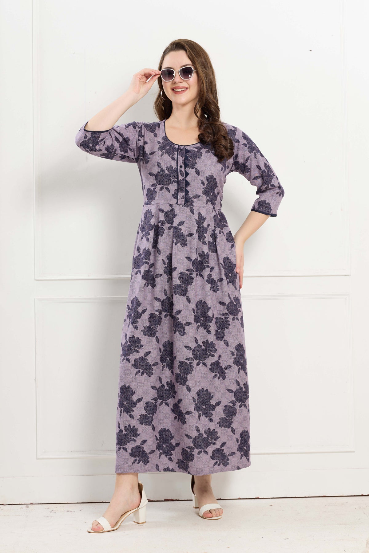 Alpine KURTI Style | Beautiful Stylish KURTI Model | Long 3/4 Sleeve & Side Pocket | Fresh Collection's for Stylish Women's (AK-3/4)