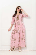 Alpine KURTI Style | Beautiful Stylish KURTI Model | Long 3/4 Sleeve & Side Pocket | Fresh Collection's for Stylish Women's (AK-3/4)