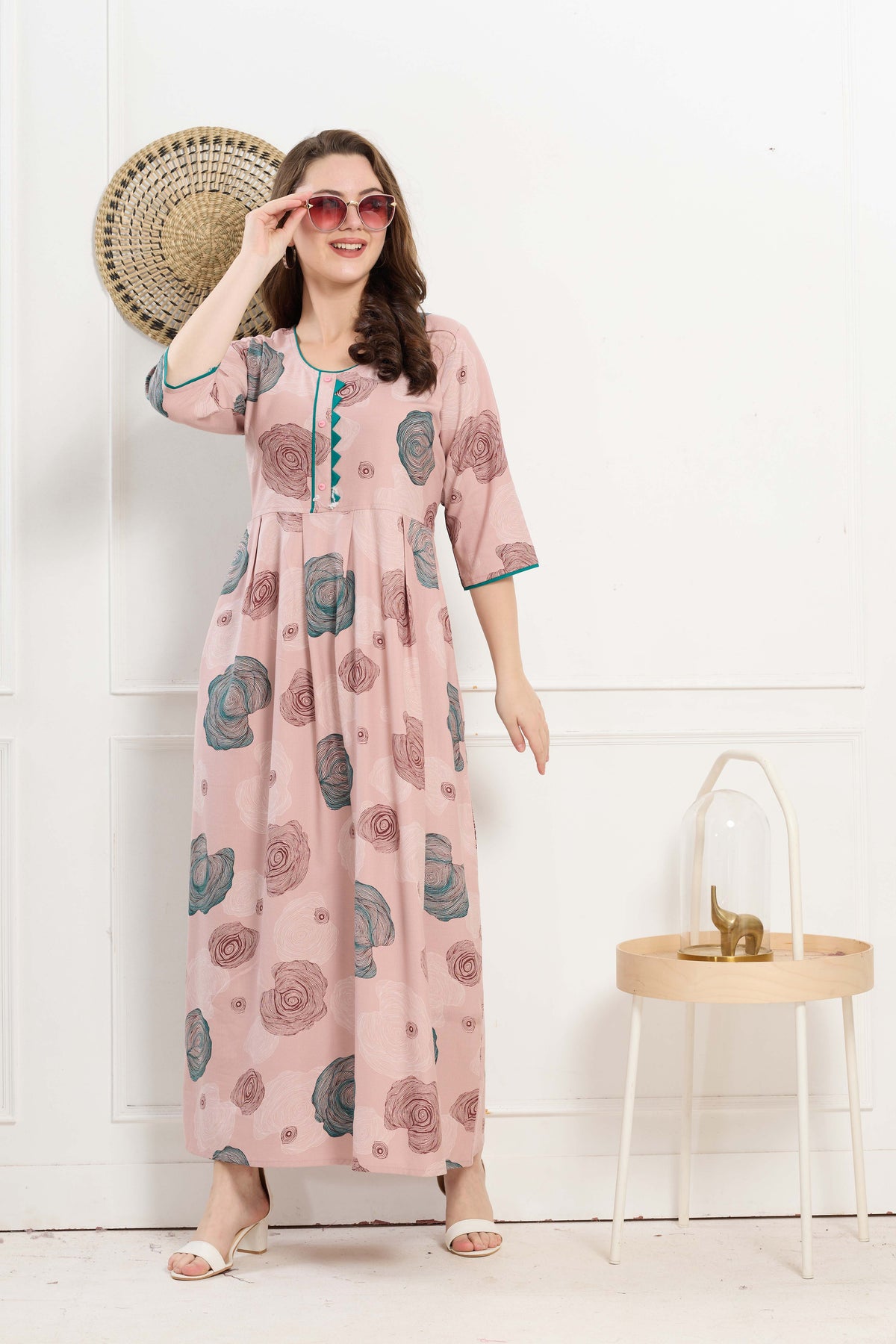 Alpine KURTI Style | Beautiful Stylish KURTI Model | Long 3/4 Sleeve & Side Pocket | Fresh Collection's for Stylish Women's (AK-3/4)