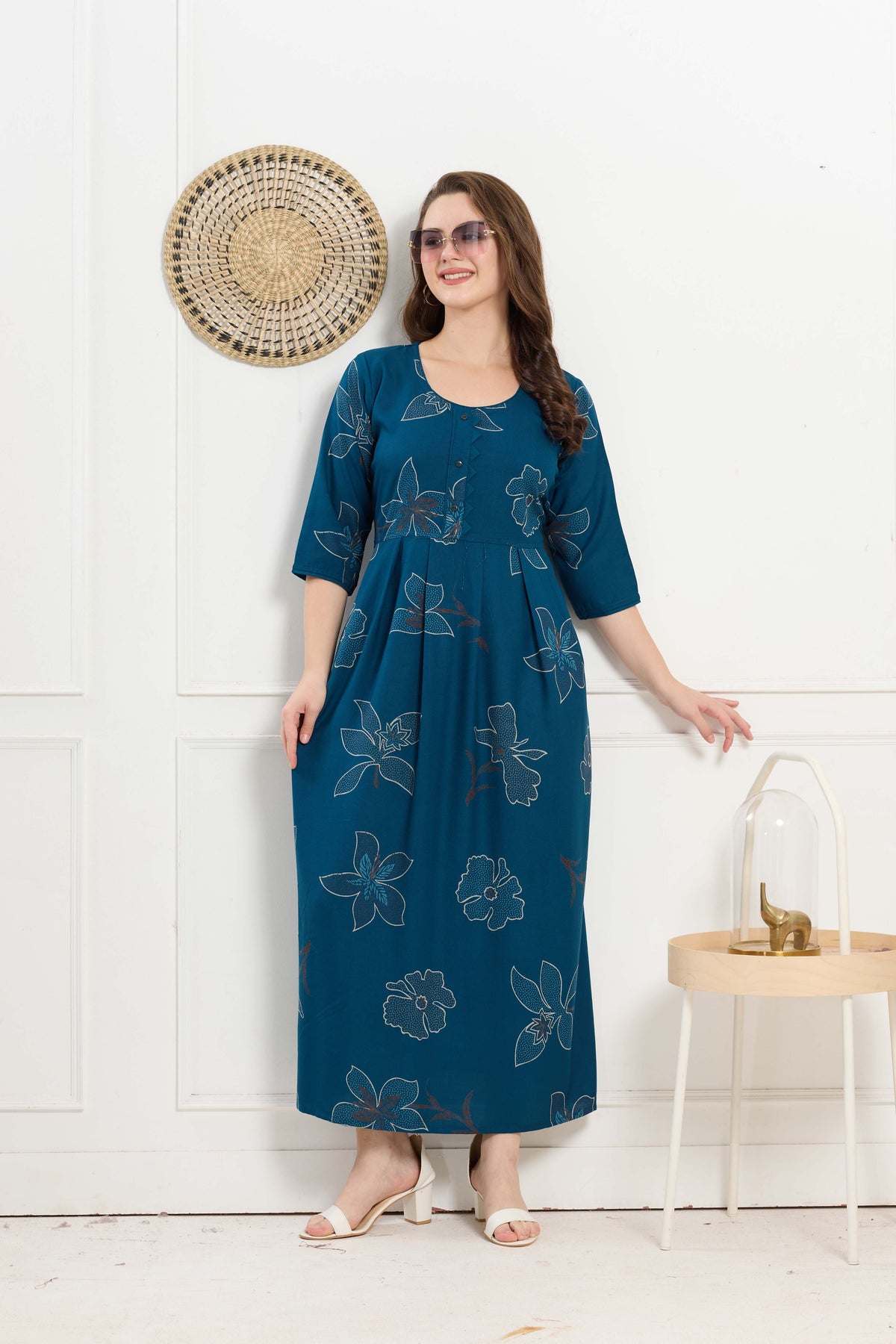 Alpine KURTI Style | Beautiful Stylish KURTI Model | Long 3/4 Sleeve & Side Pocket | Fresh Collection's for Stylish Women's (AK-3/4)