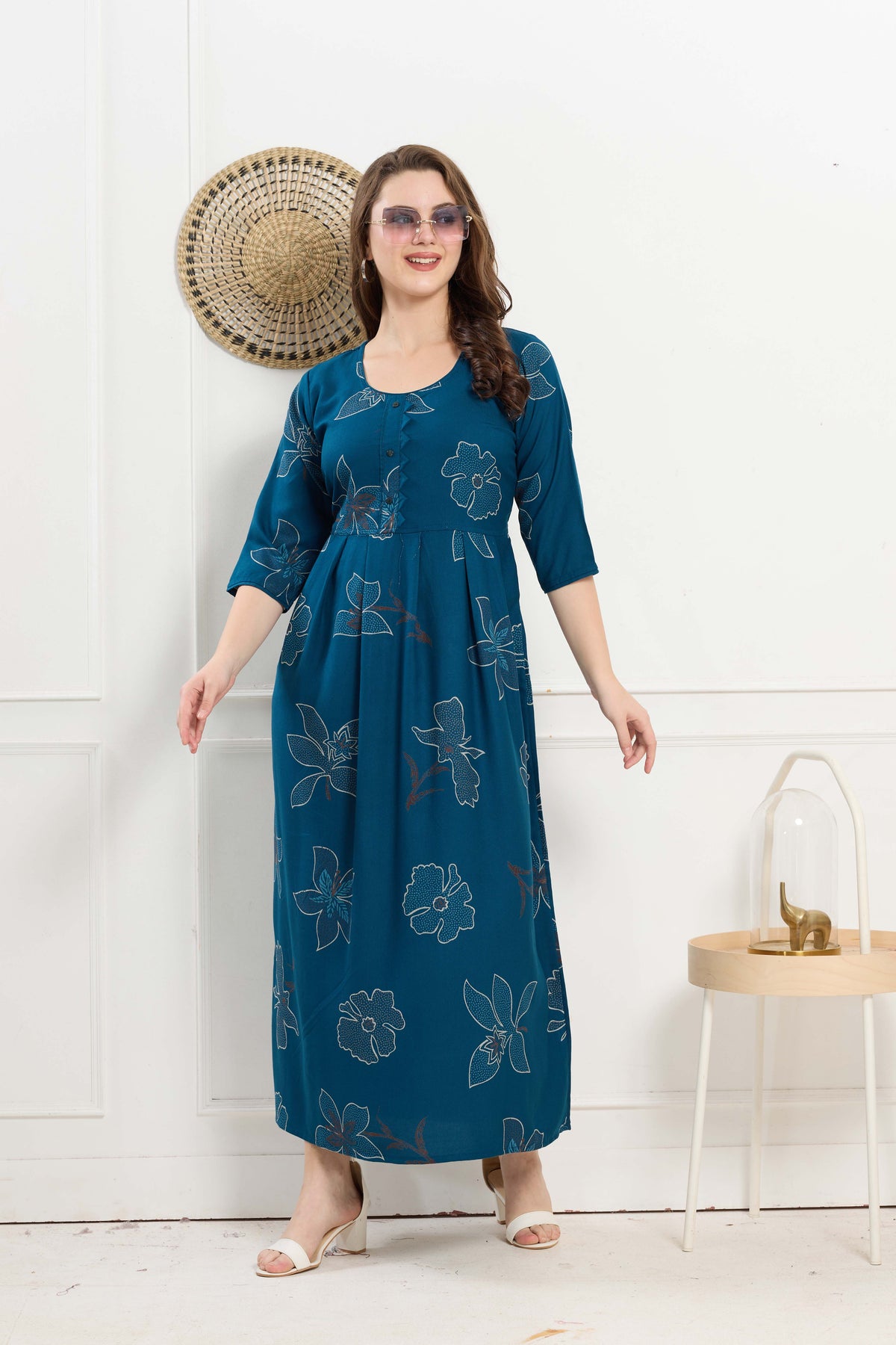 Alpine KURTI Style | Beautiful Stylish KURTI Model | Long 3/4 Sleeve & Side Pocket | Fresh Collection's for Stylish Women's (AK-3/4)