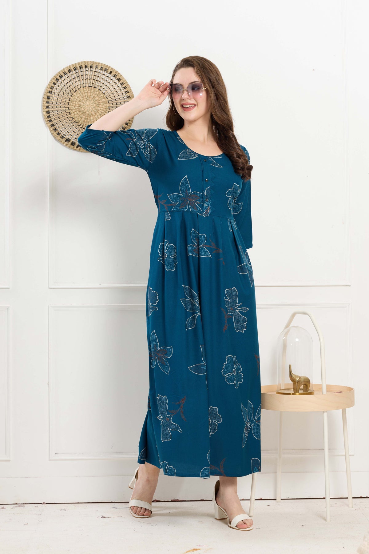 Alpine KURTI Style | Beautiful Stylish KURTI Model | Long 3/4 Sleeve & Side Pocket | Fresh Collection's for Stylish Women's (AK-3/4)