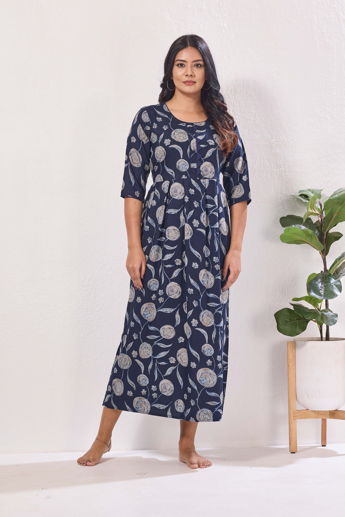 Alpine KURTI Style | Beautiful Stylish KURTI Model | Long 3/4 Sleeve & Side Pocket | Fresh Collection's for Stylish Women's (AK-3/4)