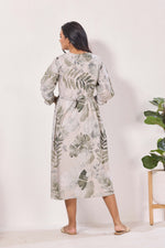 Maternity Arrivals Fancy Mom's Feeding Casual Maxi Wear | Long Elastic Frilled Sleeve | Vertical Feeding Zipper | Comports as Feeding Friendly & Casual wear Rayon MAXI Maternity Frock (ERM)