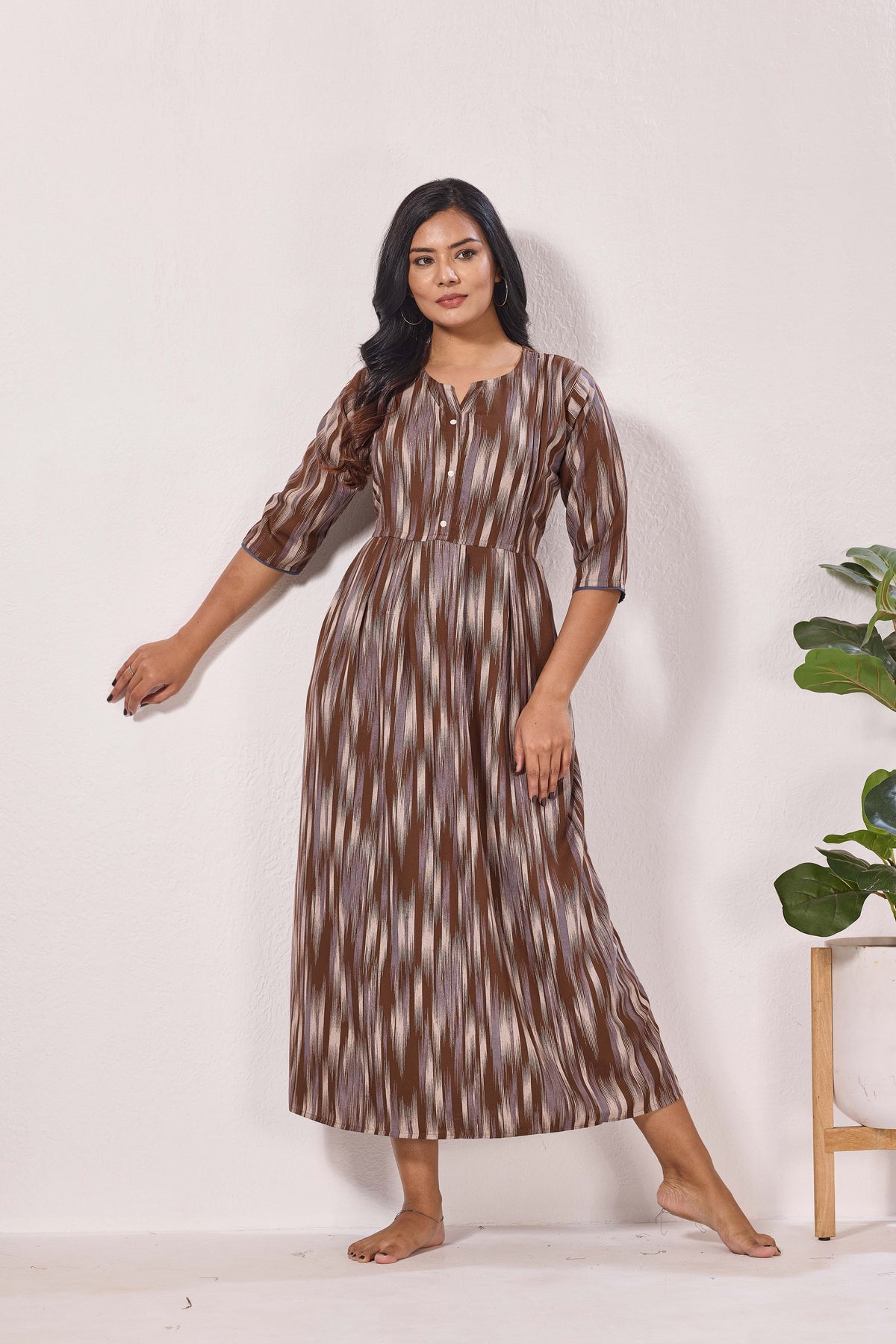 Alpine KURTI Style | Beautiful Stylish KURTI Model | Long 3/4 Sleeve & Side Pocket | Fresh Collection's for Stylish Women's (AK-3/4)