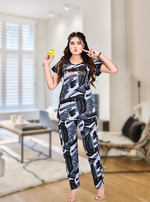 MANGAI Stylish HOSIERY Round Neck Night Suits | Stylish Print's All Over | Top & Bottom Set | Half Sleeve | Trendy Night Suits for Stylish Women's (HRPS)