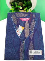 MANGAI Daily Wear Casual Comfort Fit Cotton Printed Nighties | Front open Zipper Model| Slit Open & Neck Collar Comfort Fit Daily Wear Nighties (DRN)