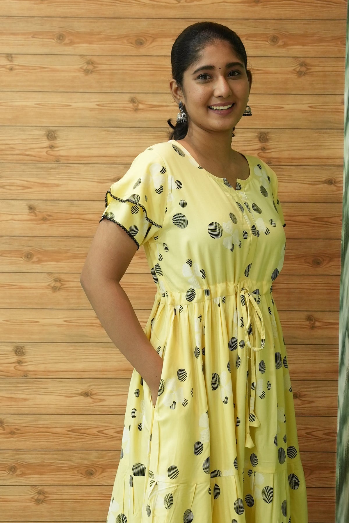 Stylish Arrivals Rayon Gathering Frock Model Night Gown's | Front Adjustable Gathering Style Rope Rope | Double Layer Sleeve | Trending Collection's for Stylish Women's (GFK)