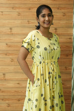 Stylish Arrivals Rayon Gathering Frock Model Night Gown's | Front Adjustable Gathering Style Rope Rope | Double Layer Sleeve | Trending Collection's for Stylish Women's (GFK)