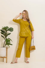 MANGAI Premium Cotton Printed Night Suits | Stylish Print's All Over | Top & Bottom Set | 3/4 Sleeve | Trendy Night Suits for Stylish Women's (TPS-3/4)