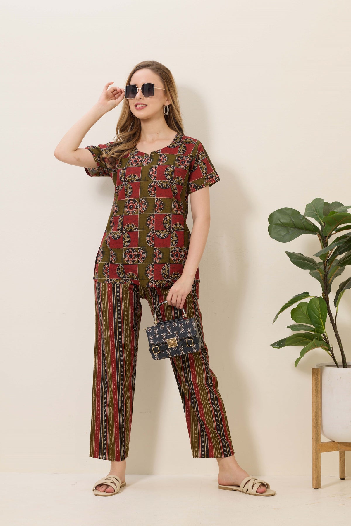 Premium Cotton Printed Night Suits
