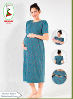 MANGAI HOSIERY Cotton Zipless Feeding Wear | Fancy Sleeve with Round Neck | Flap Open Zipless Feeding wear for Pregnancy Women (MMG)