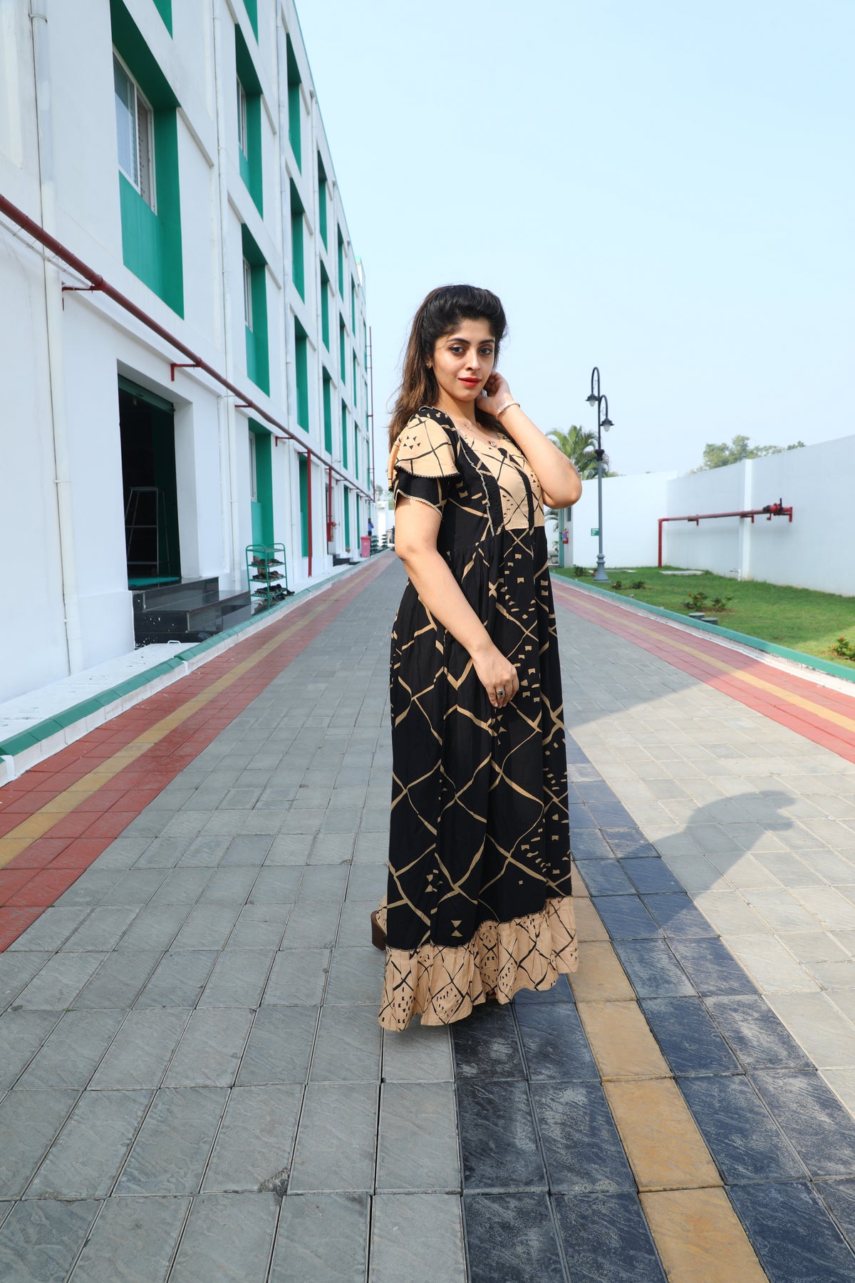 New MANGAI Rayon Maternity Wear Frock Nighties | Front Open Lengthy Zipper Comforts Feeding | Fancy Double Layered Butterfly Sleeve's | Post & Pre Pregnancy's and Casual Wear | Side Pocket |Versatile Rayon Frock Night Gown's for Stylish Women's (RPW)