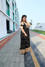 New MANGAI Rayon Maternity Wear Frock Nighties | Front Open Lengthy Zipper Comforts Feeding | Fancy Double Layered Butterfly Sleeve's | Post & Pre Pregnancy's and Casual Wear | Side Pocket |Versatile Rayon Frock Night Gown's for Stylish Women's (RPW)