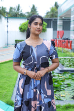 Rayon Gathering Frock Model Night Gown