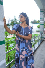 Rayon Gathering Frock Model Night Gown