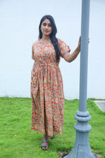 Cotton Gathering Frock for Summer Arrivals | Side Pocket | Button Closed | Elegant Casual Night Wear for Trendy Women's (FKC)