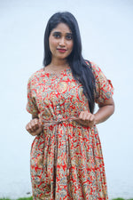 Cotton Gathering Frock for Summer Arrivals | Side Pocket | Button Closed | Elegant Casual Night Wear for Trendy Women's (FKC)