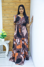 Rayon Gathering Frock Model Night Gown