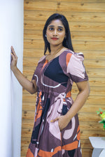 Rayon Gathering Frock Model Night Gown