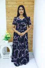 Rayon Gathering Frock Model Night Gown