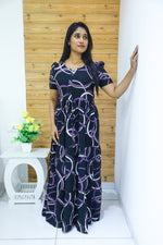 Rayon Gathering Frock Model Night Gown