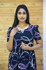 Rayon Gathering Frock Model Night Gown