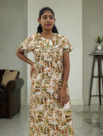 MANGAI New Regular Fit Cotton Printed Nighties - All Over Printed Stylish Nightwear for Stylish Women | Side Cut Pocket | Beautiful Nighties for Stylish Women's | Colorful Printed Cotton Nighties (CPL)