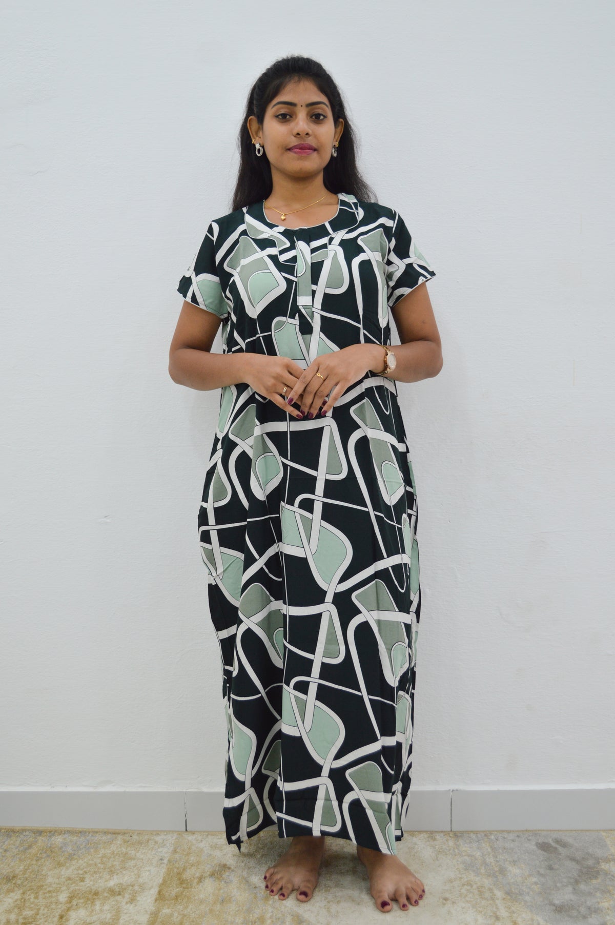 MANGAI Premium RAYON Printed Nighties- All Over Printed Stylish Nightwear for Stylish Women | Updated Design's (LDM)