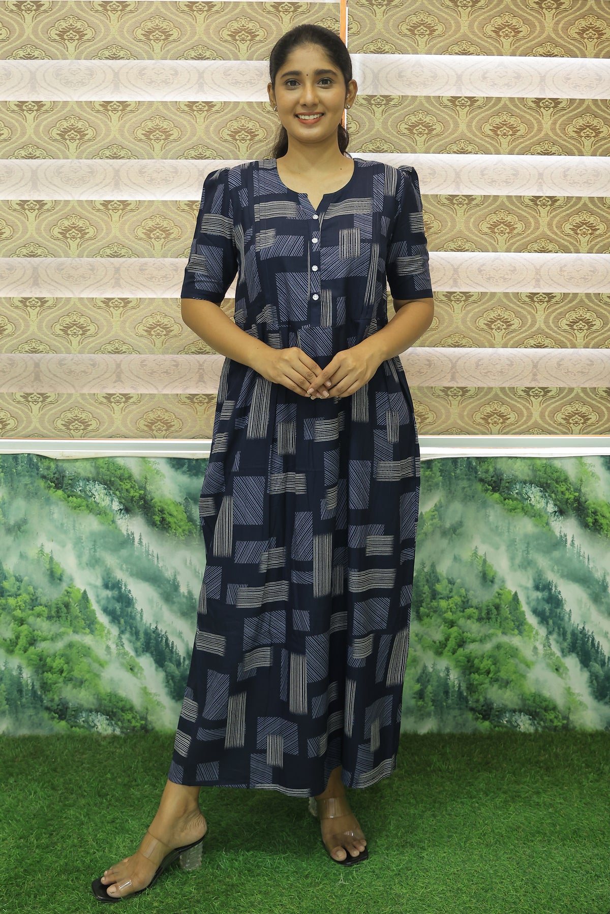 Alpine KURTI Style Nighties| Beautiful Stylish KURTI Model | Stylish Puff Sleeve | Zipless Model | Fresh Collection's for Stylish Women's MKA (H/S)