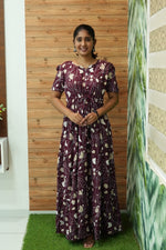 Stylish Arrivals Rayon Gathering Frock Model Night Gown's | Front Adjustable Gathering Style Rope Rope | Puff Sleeve | Trending Collection's for Stylish Women's (GFK)