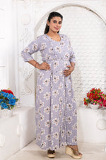 Soft Rayon4-IN-ONE Mom's Feeding & Casual Wear| Pre & Post Maternity Wear | Fancy Long Frock | Best Choice for Pregnancy Women (FIO-F)