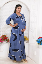 Soft Rayon4-IN-ONE Mom's Feeding & Casual Wear| Pre & Post Maternity Wear | Fancy Long Frock | Best Choice for Pregnancy Women (FIO-F)
